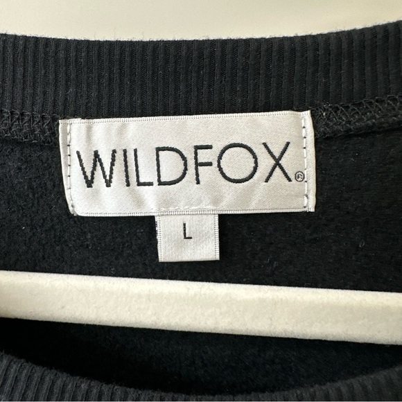 Wildfox Black Oversized Sequin Heart Sweatshirt, Size Large - Picture 4 of 6